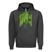 Charcoal Heather Selenicereus Cactus Zipper Hoodie - LillyAllenDesigns