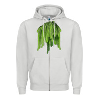 Dove Grey Selenicereus Cactus Zipper Hoodie - LillyAllenDesigns