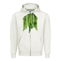 Oatmeal Heather Selenicereus Cactus Zipper Hoodie - LillyAllenDesigns