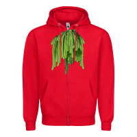 Red Selenicereus Cactus Zipper Hoodie - LillyAllenDesigns