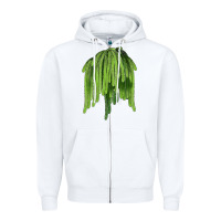 White Selenicereus Cactus Zipper Hoodie - LillyAllenDesigns