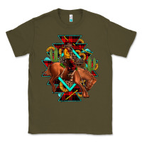 Army Green aztec rodeo cowboy christmas Classic Tee - JahusDesignShop