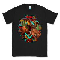 Black aztec rodeo cowboy christmas Classic Tee - JahusDesignShop