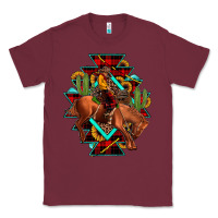 Burgundy aztec rodeo cowboy christmas Classic Tee - JahusDesignShop