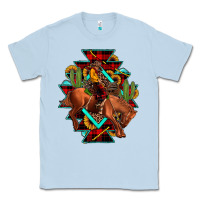 Dusty Blue aztec rodeo cowboy christmas Classic Tee - JahusDesignShop