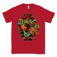 Red aztec rodeo cowboy christmas Classic Tee - JahusDesignShop