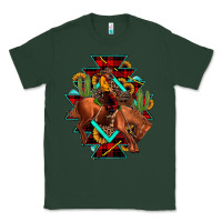 Sports Green aztec rodeo cowboy christmas Classic Tee - JahusDesignShop