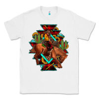 White aztec rodeo cowboy christmas Classic Tee - JahusDesignShop