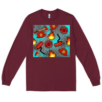Burgundy firefighter equipment Long Sleeve Tee - Artiststas
