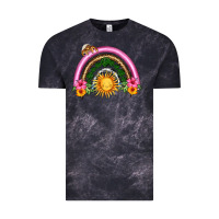 Cloud Black summer sun rainbow Vintage Tee - HRA Design Shop