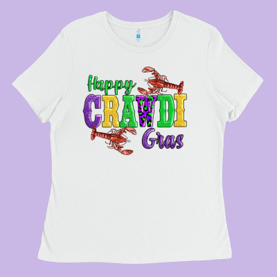 Happy Mardi Gras With Lobster Ladies Tee Designed By Adodesignshop