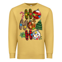 Antique Gold ho ho ho with Premium Sweatshirt - MaliasSmallBusiness