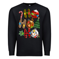 Black ho ho ho with Premium Sweatshirt - MaliasSmallBusiness
