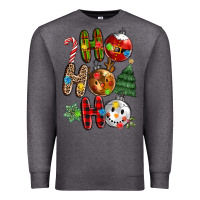 Charcoal Heather ho ho ho with Premium Sweatshirt - MaliasSmallBusiness