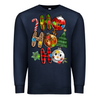 Navy ho ho ho with Premium Sweatshirt - MaliasSmallBusiness