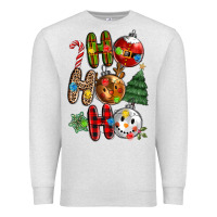 Oatmeal Heather ho ho ho with Premium Sweatshirt - MaliasSmallBusiness