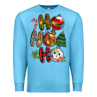 Ocean Blue ho ho ho with Premium Sweatshirt - MaliasSmallBusiness