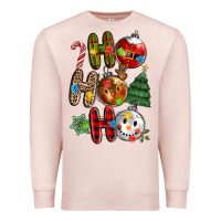 Pale Pink ho ho ho with Premium Sweatshirt - MaliasSmallBusiness