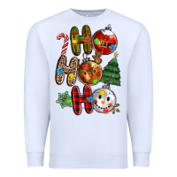 White ho ho ho with Premium Sweatshirt - MaliasSmallBusiness