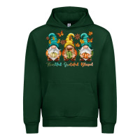 Forest Green Thankful grateful blessed Urban Hoodie - NancyCooperArtShop