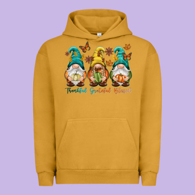 Thankful Grateful Blessed Urban Hoodie Designed By Nancycooperartshop