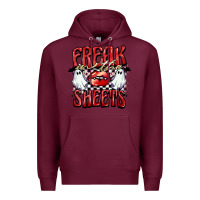 Burgundy freak in the sheets Premium Hoodie - BarkalooDesign
