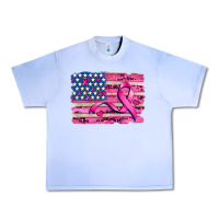 Grape Ice american flag and  cancer ribbon pattern Urban Heavy Tee - AdoDesignShop