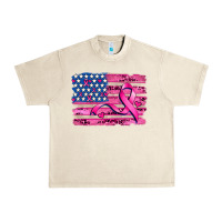 Sandshell american flag and  cancer ribbon pattern Urban Heavy Tee - AdoDesignShop