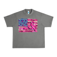 Tornado american flag and  cancer ribbon pattern Urban Heavy Tee - AdoDesignShop