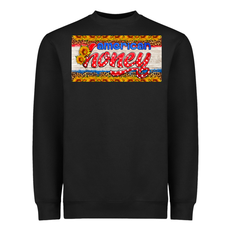 American Honey Sunflower License Plate Heavyweight Sweatshirt by HRA Design Shop | Teevron