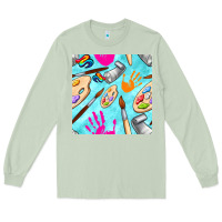Matcha find art class seamless pattern Long Sleeve Tee - BundleAndBundleShop