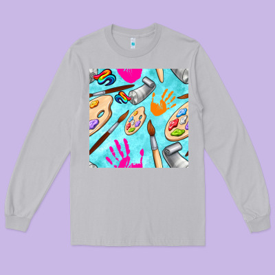 Find Art Class Seamless Pattern Long Sleeve Tee Designed By Bundleandbundleshop