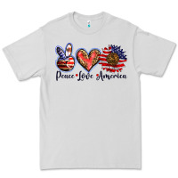 Dove Grey peace love america Premium Tee - BarkalooDesign