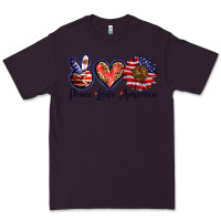 Plum peace love america Premium Tee - BarkalooDesign