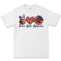 White peace love america Premium Tee - BarkalooDesign