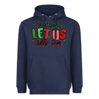 Navy o come let us adore him christmas Heavyweight Hoodie - MaliasSmallBusiness