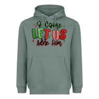 Sage o come let us adore him christmas Heavyweight Hoodie - MaliasSmallBusiness