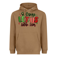 Toasted Coconut o come let us adore him christmas Heavyweight Hoodie - MaliasSmallBusiness