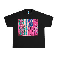 Black warrior breast cancer and american flag Urban Heavy Tee - AdoDesignShop
