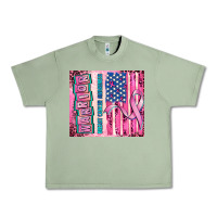 Oil Green warrior breast cancer and american flag Urban Heavy Tee - AdoDesignShop