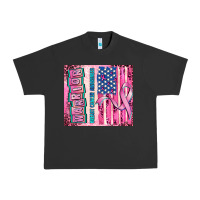 Pigment Black warrior breast cancer and american flag Urban Heavy Tee - AdoDesignShop