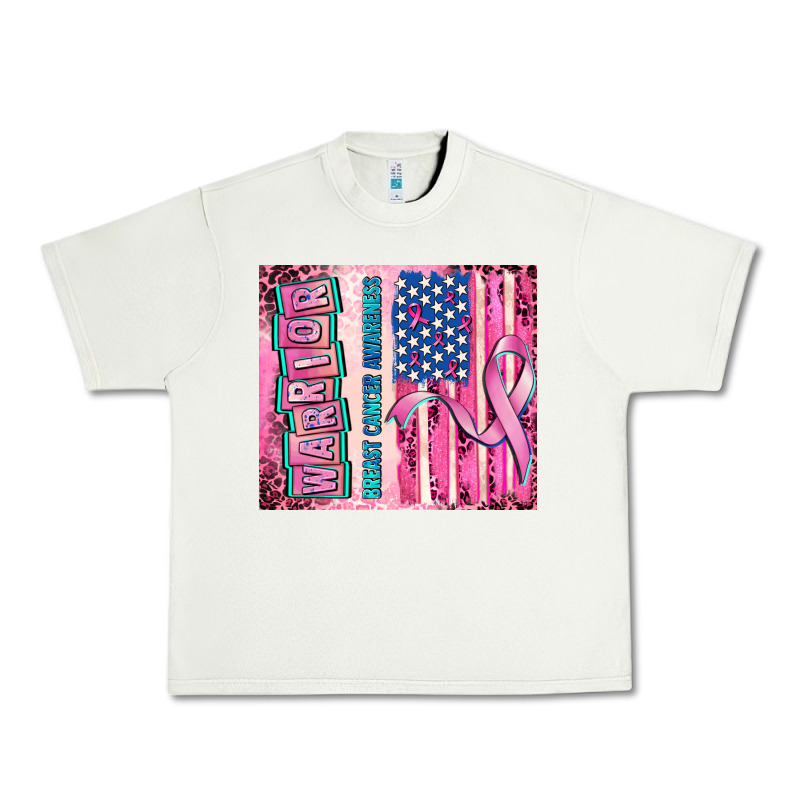 Warrior Breast Cancer And American Flag Urban Heavy Tee by AdoDesignShop | Teevron