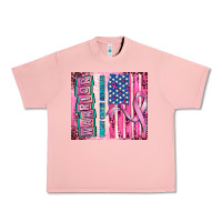 Salmon warrior breast cancer and american flag Urban Heavy Tee - AdoDesignShop