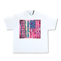 White warrior breast cancer and american flag Urban Heavy Tee - AdoDesignShop
