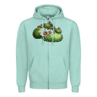 Seafoam blossfeldia cactus Zipper Hoodie - LillyAllenDesigns