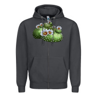 Smoke blossfeldia cactus Zipper Hoodie - LillyAllenDesigns