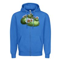 True Royal blossfeldia cactus Zipper Hoodie - LillyAllenDesigns