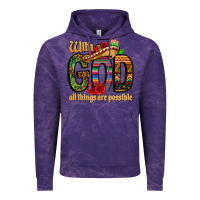 Cloud Purple with god all things are possible Vintage Hoodie - CTS Tumbler Store