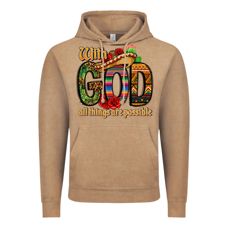 With God All Things Are Possible Vintage Hoodie by CTS Tumbler Store | Teevron
