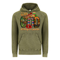 Vintage Olive with god all things are possible Vintage Hoodie - CTS Tumbler Store